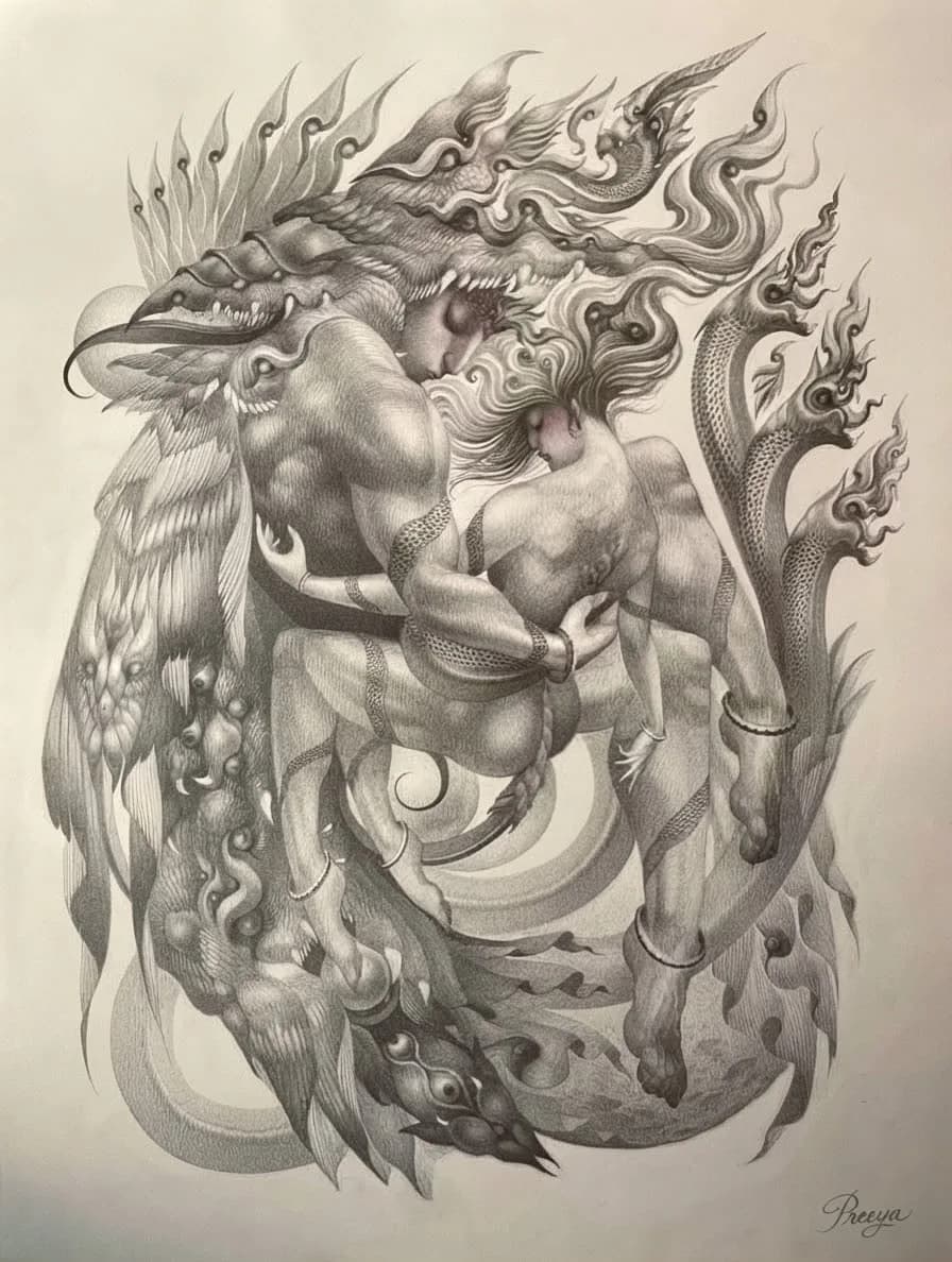 Kinnaree and Garuda